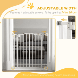 PawHut Pet Safety Barrier w/ Auto-Close