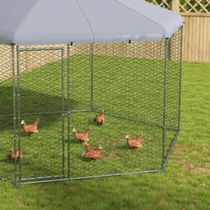 PawHut Walk in Chicken Run w/ Cover