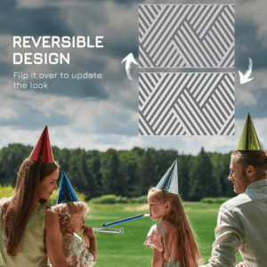 Outsunny Outdoor Rug Waterproof Reversible