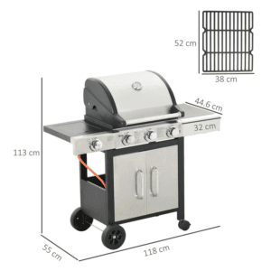 Outsunny Deluxe Gas Barbecue Grill
