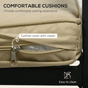 Outsunny Dining Set w/ 4 Stackable Chairs