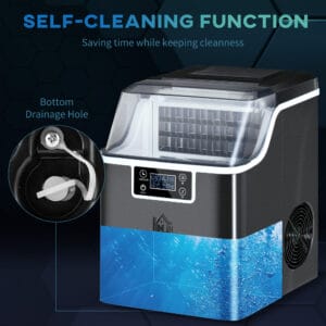 Homcom Ice Maker w/ Adjustable Cube Size