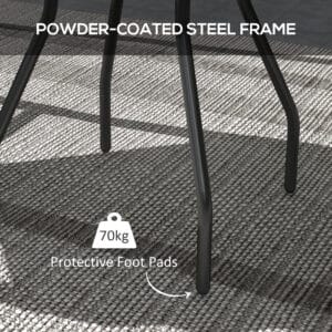 Outsunny Garden Table with Glass