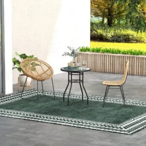 Outsunny Garden Table with Glass