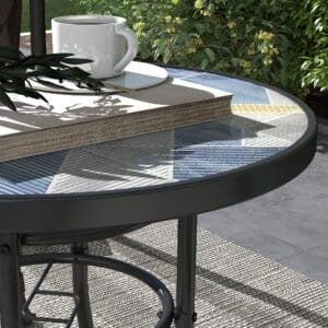Outsunny Garden Table with Glass