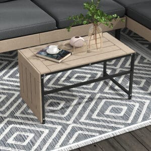 Outsunny Furniture Set Table L-Shaped Sofa