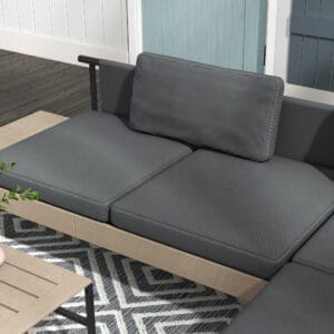 Outsunny Furniture Set Table L-Shaped Sofa