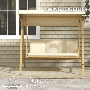 Outsunny 3 Seater Swing Chair w/ Canopy