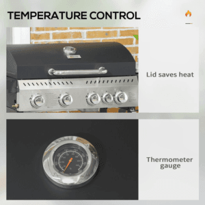 Outsunny 4+1 Burner Gas Barbecue