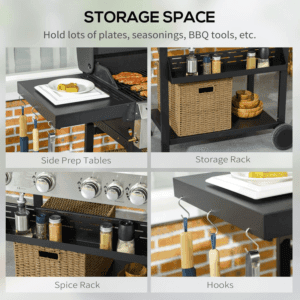 Outsunny 4+1 Burner Gas Barbecue