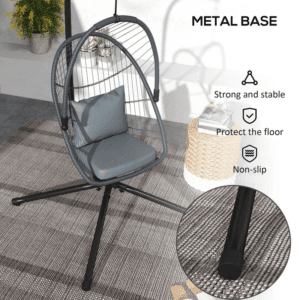 Outsunny Swing Chair w/ Cushion Grey