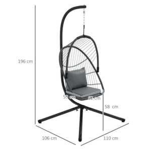 Outsunny Swing Chair w/ Cushion Grey
