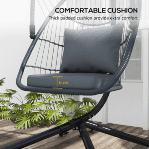 Outsunny Swing Chair w/ Cushion Grey