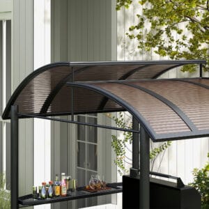 Outsunny BBQ Gazebo w/ 2 Shelves
