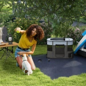 PawHut Dog/Cat Pen Portable Grey