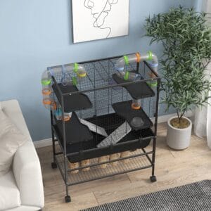 PawHut Large Hamster Cage with Wheels PawHut Large Hamster Cage with Wheels
