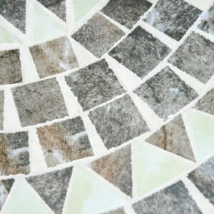 Outsunny Mosaic Side Table Bistro Patio Grey