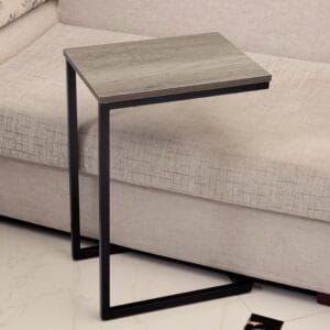 C Shaped Side Table Black Powder Coating