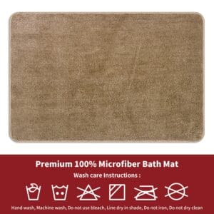 Vinsani Bath Mat 60 X 90cm Beige
