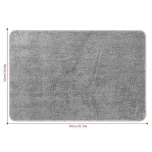 Vinsani Bath Mat 50 X 80cm Light Grey