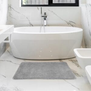 Vinsani Bath Mat 50 X 80cm Light Grey