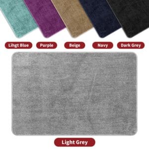 Vinsani Bath Mat 50 X 80cm Light Grey