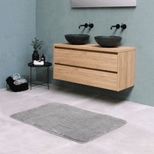 Vinsani Bath Mat 60 X 90cm Light Grey