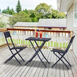 Outsunny Bistro Set 2 Chairs & 1 Table