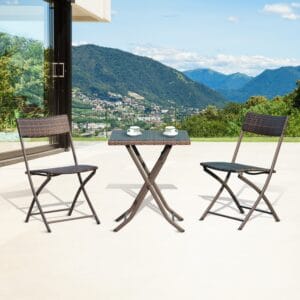 Outsunny Bistro Set 2 Chairs & 1 Table