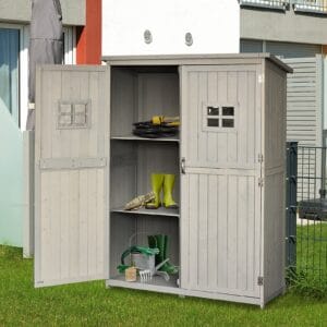Outsunny Garden Shed w/Double Door Wood