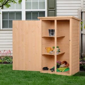 Outsunny Wooden Garden Shed Fir Wood