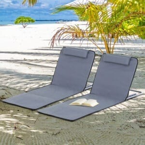 Outsunny 2 Foldable Sun Loungers