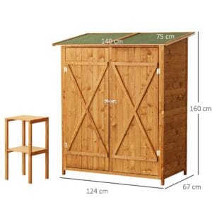 Homcom Garden Shed Wood Asphalt Roof
