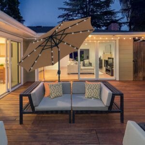 Outsunny Solar Powered Parasol