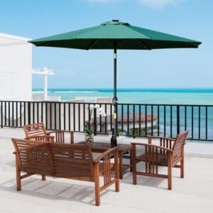 Outsunny Solar Powered Parasol