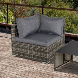 Outsunny PE Rattan Wicker Corner Sofa