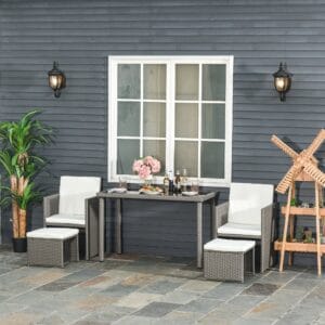 Outsunny Dining Sofa Set 5pc Rattan