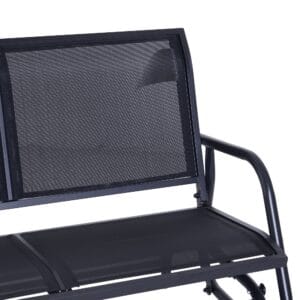 Outsunny Double Swing Bench-Black