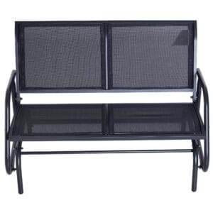 Outsunny Double Swing Bench-Black