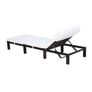 Outsunny Rattan Sun Lounger Bed-Brown