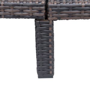 Outsunny Rattan Sun Lounger Bed-Brown