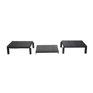 Outsunny Rattan Sun Lounger Bed-Brown