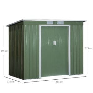 Outsunny Garden Shed 213 x 130 x 173cm
