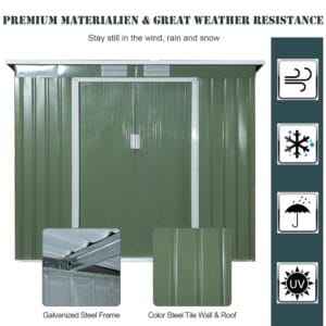 Outsunny Garden Shed 213 x 130 x 173cm