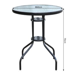 Outsunny 60x70Hcm Round Metal Table