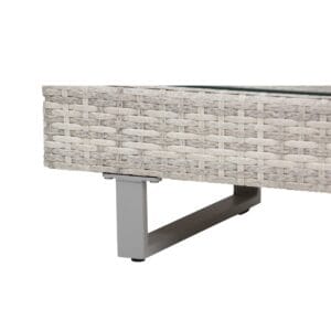 Outsunny 3pc Rattan Sofa Set Side Table