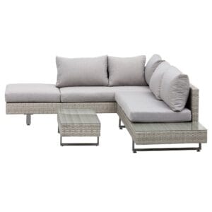 Outsunny 3pc Rattan Sofa Set Side Table