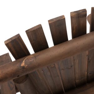 Outsunny Wooden Bench w/ 2 Seats & Table