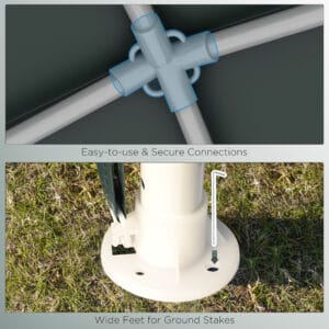 Outsunny 2.7x2.7m Gazebo Green