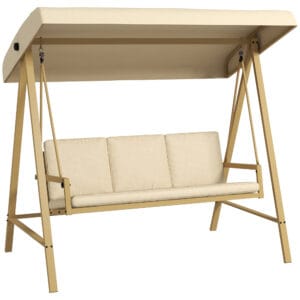 Outsunny 3 Seater Swing Chair w/ Canopy